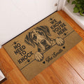 Great Dane doormat displayed at an indoor entryway on a warm wood floor
