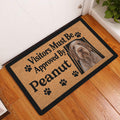 Spinone Italiano dog doormat displayed in a bright wood-floor entryway