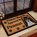 Rat Terrier doormat styled inside a home near a glass door with a warm, welcoming entryway
