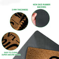 Close-up feature view of the lake house doormat surface and black rubber backing