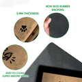 Close-up view of the doormat surface, edge thickness, and black rubber backing