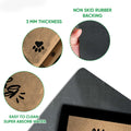 Close-up detail of the cat doormat surface, rubber backing, and easy-clean construction