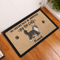 Maine Coon cat doormat styled in a home entryway on a warm wood floor