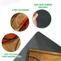 Close-up feature view showing the basketball print surface, rounded edge, and dark rubber backing