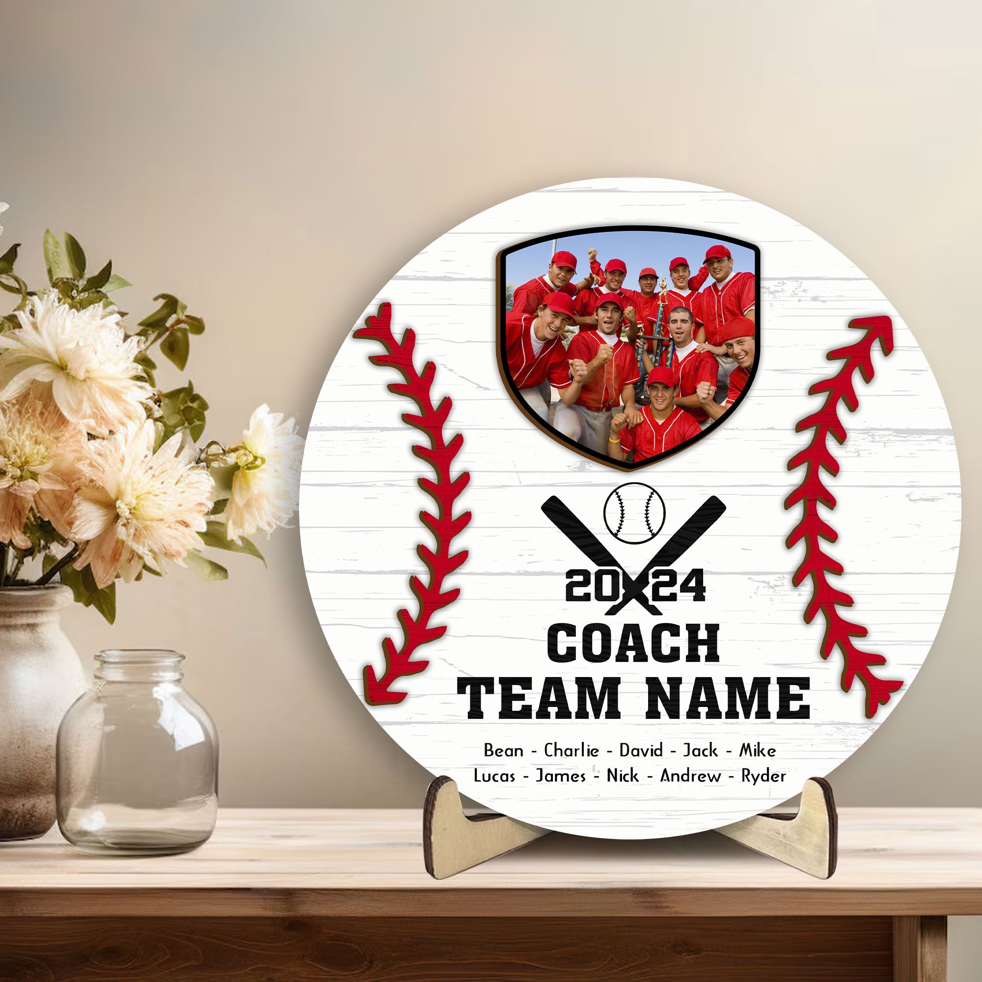 Personalized Baseball Wooden Plaque, Custom Name Wooden Sign, Baseball Coach Game Day Wood Sign, Sport Gift for Team, Baseball Lovers, Him