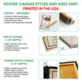 Poster or canvas wall art options guide showing football artwork formats and presentation choices