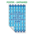 Unframed swimming poster showing blue pool lanes, diving areas, and motivational wall art