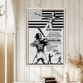 Softball wall art displayed on a light wood-paneled wall in a bright home interior