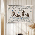 Framed volleyball wall art displayed on a bright white wood-paneled wall in a calm home interior