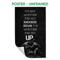 Unframed wrestling poster featuring two wrestlers grappling on a dark textured background