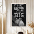 Baseball wall art displayed in a bright room with white wood paneling and natural wood decor