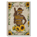 Softball girl Christian wall art with female player silhouette, sunflower florals, Bible verse references and inspirational faith design