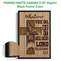 Framed softball canvas wall art with a black frame and close-up view of the layered canvas construction