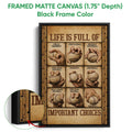 Black framed canvas baseball wall art with detailed pitching grip artwork