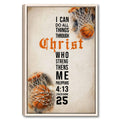 Framed basketball wall art with hoops, an inspirational faith message and orange basketball accents