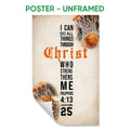 Unframed basketball poster featuring hoops, basketballs and a bold inspirational faith message