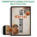 Framed basketball canvas wall art shown with a black frame and close-up canvas detail