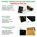 Poster and canvas wall art options shown with a police tactical figure design