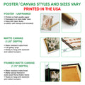 Poster and canvas wall art option guide showing unframed poster, canvas, and framed canvas formats