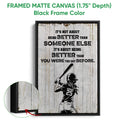 Black framed softball canvas wall art with a batter illustration and textured rustic background