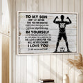 Soccer canvas wall art displayed in a bright rustic room with white wood walls and natural decor