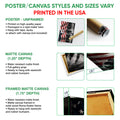 Poster, matte canvas and framed canvas wall art format guide with hockey artwork examples