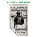 Unframed baseball poster featuring a batter viewed from behind in a crowded stadium