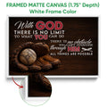 Framed baseball canvas wall art shown with a white frame and close-up detail of the artwork