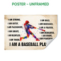 Unframed baseball poster with a colorful batter and bold motivational artwork