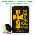 Framed softball wall art shown with a natural wood frame and distressed sports-inspired artwork