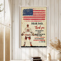 Framed hockey wall art displayed on a light wood-paneled wall in a warm home decor setting