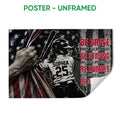 Unframed softball poster featuring a batter, bat, stars, stripes and bold motivational artwork