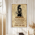Framed volleyball wall art displayed on a light wood-paneled wall in a bright home interior
