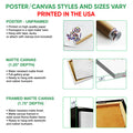 Motocross wall art poster and canvas format guide with unframed and framed options