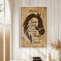 Framed horse wall art displayed in a bright rustic room with white wood paneling and neutral decor