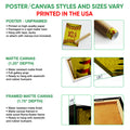 Poster and canvas wall art options showing softball design formats and presentation styles