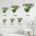 Frog metal sign size guide displaying available square sizes from 8 by 8 to 24 by 24 inches