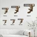 Squirrel metal sign size guide showing available square dimensions from 8 by 8 to 24 by 24 inches