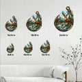 Fishing metal sign size guide showing available 8, 10, 12, 14, 18, and 24 inch options