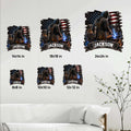Welder metal sign size guide showing available 8x8, 10x10, 12x12, 14x14, 18x18, and 24x24 inch options