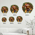 Dachshund Christmas metal sign size guide showing available sizes from 8x8 to 24x24 inches