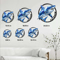 Shark metal sign size guide showing multiple square size options