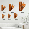 Fox metal sign size guide showing available square sizes from 8 by 8 inches to 24 by 24 inches
