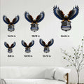 Police eagle metal sign size guide showing available square dimensions from 8 by 8 to 24 by 24 inches