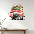 Book Lover Wall Sign Displayed Above a Console Table in a Bright Reading-Inspired Room