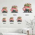 Book Lover Metal Sign Size Guide Showing Multiple Square Size Options on a Living Room Wall