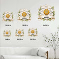 Christian sunflower metal sign size guide showing available sizes from 8x8 inches through 24x24 inches