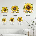 Christian sunflower metal sign size guide showing options from 8 by 8 to 24 by 24 inches