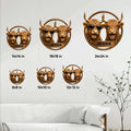 Highland Cow metal sign size guide showing available 8, 10, 12, 14, 18, and 24 inch options