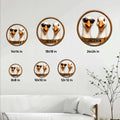 Duck metal sign size guide showing available round sign sizes from 8 by 8 to 24 by 24 inches